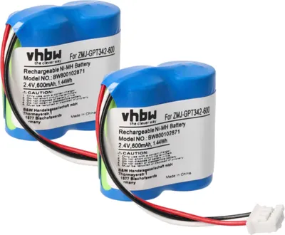 Produktbild von vhbw 2x Akku kompatibel mit Philips Magic 2 schnurlos Festnetz Telefon (600 mAh, 2,4 V, NiMH) Grün
