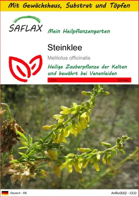 Produktbild von SAFLAX Anzucht Set - Steinklee - Melilotus officinalis - 250 Samen - Mit Mini-Gewächshaus, Anzuchtsubstrat und 2 Töpfen