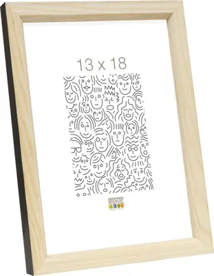 Produktbild von Deknudt S233H2, Holzrahmen in Naturfarbe mit schwarzem Rand, 20x28 cm