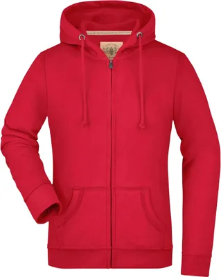 Productafbeelding van Damessweatshirt James & Nicholson Vintage Hoody Rood