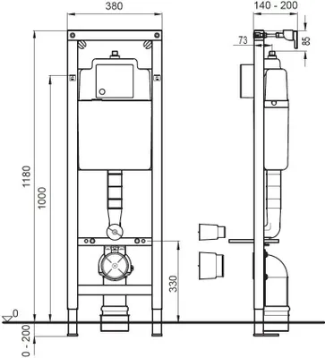 Produktbild von Wisa Excellent XS Trockenbau Vorwandelement Spülkasten