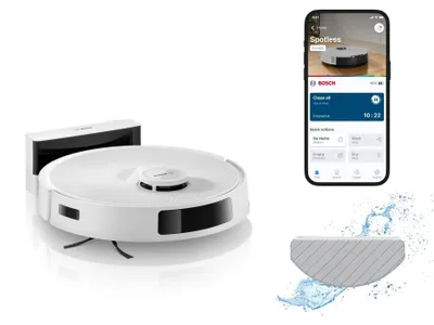 Obrázek produktu pro Bosch BCRC1W, Bezsáčkové, Bílá, Kulatý, 0,4 l, Nabíjecí, 0,22 l
