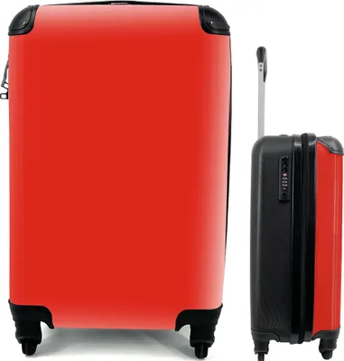 Produktbild von MuchoWow® MuchoWow® Koffer Handgepäck Trolley Rollkoffer Kleine Reisekoffer mit 4 Rollen - Rot - Farbe - Einfarbig - Cabin Size < 55x40x23 cm & 55x40x20 cm - Fotokoffer - Kabinenkoffer - Boardgepäck -