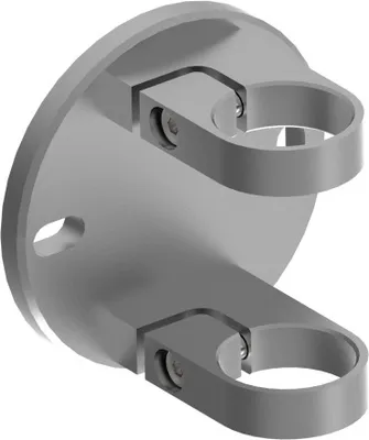 Produktbild von Sellon24® Wandanker Ø120mm für Pfosten 42,4mm V2A matt gebürstet S24U-A6/2x42/0551