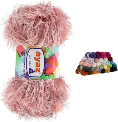 Produktbild von 100g Strickgarn Yumos Fransenstrickgarn Strickwolle Häkelgarn