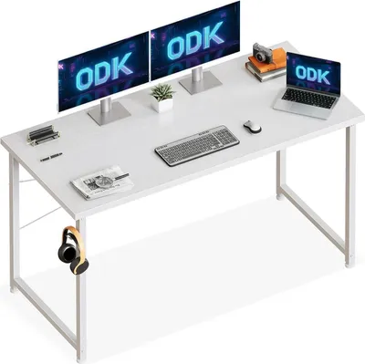 Zdjęcie produktu dla ODK Biurko białe 120x50x74cm Biurko z torbą do przechowywania