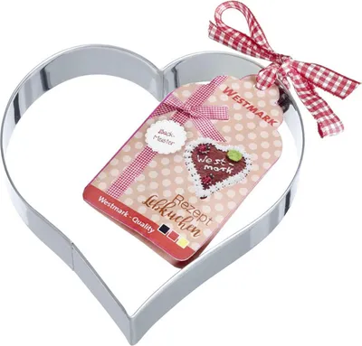 Obrázek produktu pro Vykrajovátko na perníčky Srdce 12 cm z nerezové oceli