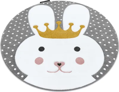 Immagine prodotto di Tappeto PETIT BUNNY CONIGLIETTO CONIGLIO cerchio grigio grigio ruota 140 cm