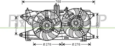 Produktbild von PRASCO FT907F004 Lüfter Motorkühlung Kühlerlüfter für FIAT Doblo Cargo (223) Wasserkühler