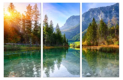 Immagine prodotto di LUMASOUL Quadri su tela con motivi bosco, Quadri da Parete per Soggiorno e Camera da Letto, con piante, 90 x 60 cm