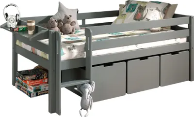 Produktbild von Kojenbett Karolina 208x105x83 Kinderbett Massivholz Grau