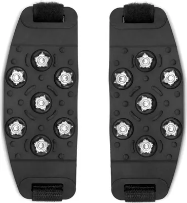 Produktbild von 1 Paar Schuh Spikes,Universal Anti Rutsch Schuhspikes Mit Klettverschlüsse, Schnee Steigeisen Mit Klettverschlüsse
