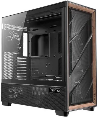 Zdjęcie produktu dla Antec FLUX PRO EUV, Full Tower, PC, Czarny, Drewno, ATX, EATX, ITX, micro ATX, Szkło, Plastik, Stal, Szkło hartowane, Drewno, Gaming