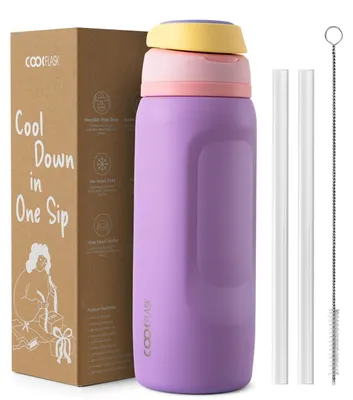 Isolierflasche mit Strohhalm, 946 ml, Sunrise Lila, Edelstahl