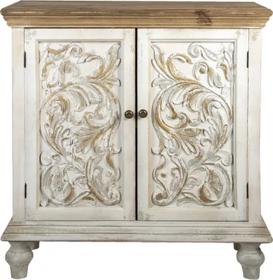 Immagine prodotto di Credenza Clayre & Eef 91x38x100 cm Legno Bianco Marrone