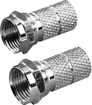 Produktbild von VIVanco™SAT F Stecker, für Satellitenanschluss 6,5mm, Koaxialkabel abisolieren, 2 Stück