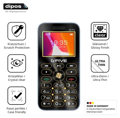 Image de 4x Film de protection d'écran pour GFive 15 Pro protecteur clair dipos