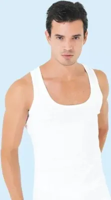 Immagine prodotto di 4 pacchi di canottiere da uomo a costine fini camicia coprispalle bianco XL %100 cotone K-97