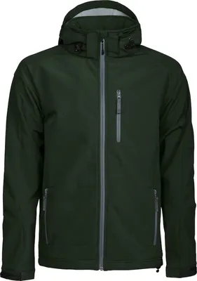 Produktbild von Softshell-Jacke Dad Tulsa winddicht wasserabweisend mit abnehmbarer Kapuze und verschließbaren Taschen