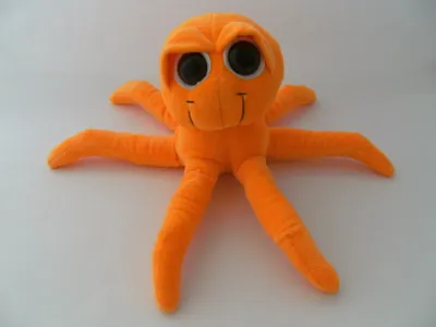 Produktbild von Stofftier Krake 40 cm, orange, Kuscheltier, Plüschtier, Tintenfisch Oktopus