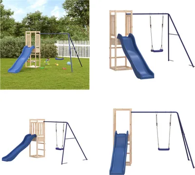 Produktbild von vidaXL Spielturm Massivholz Kiefer - Spielplatz - Spielplätze - Garten Spielplatz - Outdoor Spielplatz