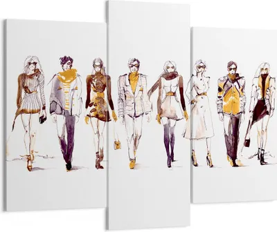 Produktbild von Bild auf Leinwand - Leinwandbild - eleganc e Farbe weiblich Mannequins - 130x100cm - Wand Bild - Wanddeko - Leinwanddruck - Bilder - Kunstdruck - Leinwand bilder - Wandkunst - CB130x100-3093