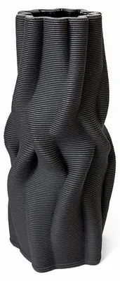 Imagen del producto de Jarrón cerámico oblongo - Negro mate