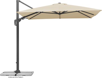 Ampelschirm Rhodos Twist 350x260/8 rechteckig, ca. 350 x 260 cm, Farbe:natur