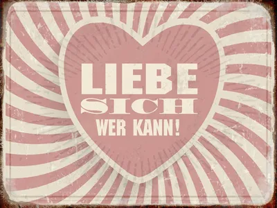 Produktbild von vianmo Holzschild 30x40 cm Retro liebe sich wer kann