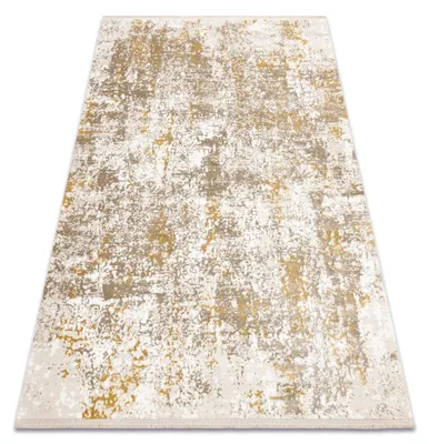 Image de Tapis moderne DUKE 51546 beige / or - Vintage, structuré, très doux, franges beige 200x290 cm
