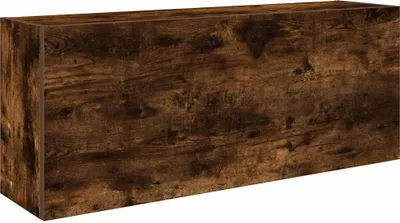 Image de vidaXL Armoire murale de salle de bain chêne fumé 100x25x40 cm Bois composite