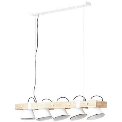 Immagine prodotto di Lampadario Brilliant Pilow E27 5x10 W bianco/faggio