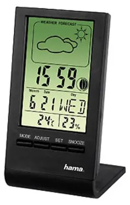 Obrázek produktu pro Hama TH-100, Černá, Vnitřní vlhkoměr, Venkovní teploměr, Vlhkoměr, Teploměr, Teploměr, 20 - 99%, -20 - 60 °C