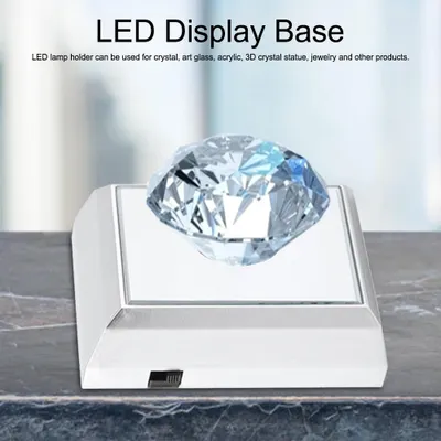 Obrázek produktu pro Čtvercový držák podstavce LED lampy pro křišťálovou akrylovou sochu (barevné světlo)