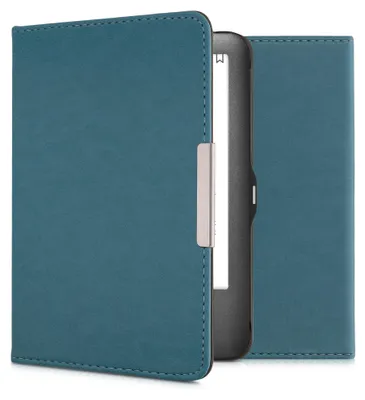 Produktbild von kwmobile Klapphülle kompatibel mit Tolino Shine (2013) Hülle - eReader Case aus Kunstleder - Cover - Petrol