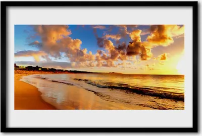 Produktbild von Bild 60x40 MDF-Rahmen Wandkunst Ocean Beach Landschaft