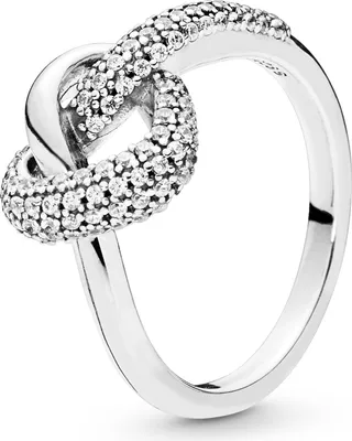 Produktbild von PANDORA Ring 198086CZ Knotted Heart Silber Herz Knoten Zirkonia 19