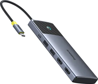 Immagine prodotto di Baseus Metal Gleam Series II 7in1 USB-C - hub USB-C PD100W / 2x USB-A / 2x HDMI 4K / USB-A 3.0 / USB-C 3.0