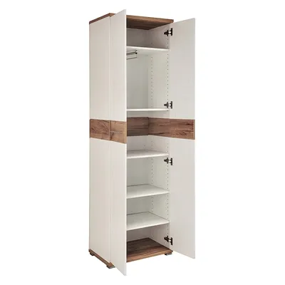 Produktbild von Garderobenschrank DAKOTA-01, weiß, Navarra-Eiche-Nb., 59 x 199 x 40cm