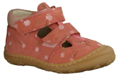 Produktbild von Ricosta Ebi 501201102 Mädchensandale, Leder, Strawberry, Babyschuhe, Mittel - Kinderschuhe Lauflernschuhe Gr. 18 - 26, Rot, leder (velour)