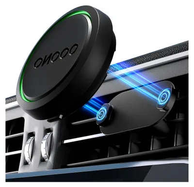 Produktbild von Magnetische Auto-Lüftungsgitterhalterung aus Metall für OOONO CO-Driver NO2, Einteilige Integrierte Magnet Halterung, Kompatibel mit OOONO 2 warner, Für Alle Autos Lüftungsöffnungen