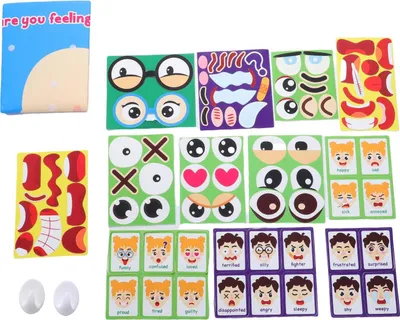 Produktbild von Ausdrucksbrett für soziale und emotionale Lernaktivitäten, lustige Gesichter, sensorisches Spielzeug mit Haken für Kinder