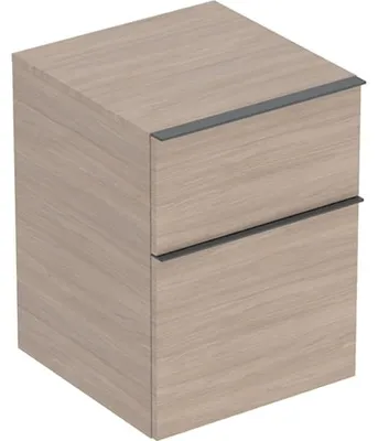 Produktbild von Geberit iCon Seitenschrank, 2 Schubladen 45x60x47,6cm, Eiche/Griff: Lava