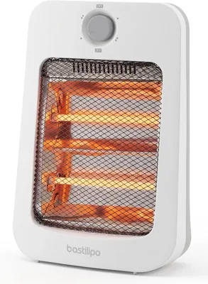 Immagine prodotto di Stufa elettrica a infrarossi, 800W, con elementi riscaldanti in quarzo, sistema di protezione anticaduta e griglia di sicurezza