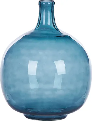 Obrázek produktu pro BELIANI Váza modré sklo 31 cm ručně dělaná dekorativní domácí doplněk moderní design