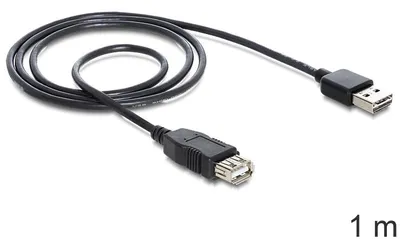 Image de Delock 83370 USB Verl. Delock A -> A St/Bu 1.00m sw Easy USB