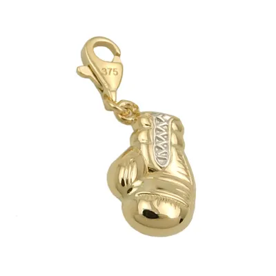 Produktbild von Anhänger 14x10mm Charm Boxhandschuh bicolor 9 Kt GOLD gold 14x10mm