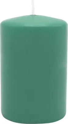 Produktbild von Stumpenkerze aus Paraffin, Smaragd, WENZEL, 80/60 mm, Brenndauer ca. 22h, selbstverlöschend