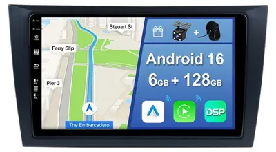 Productafbeelding van 2 Din autoradio met 6 GB + 128 GB, 9 inch touchscreen, GPS, DAB, Bluetooth 5.0