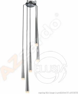 Produktbild von Stylo Pendelleuchte Chrom höhenverstellbar 5-flammig G9 Ø 18x60x225cm